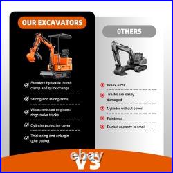 FREE SHIPPING New Upgrade 1 TON Mini Excavator 13.5 HP B&S Engine Tracked Digger