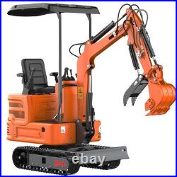 FREE SHIPPING New Upgrade 1 TON Mini Excavator 13.5 HP B&S Engine Tracked Digger