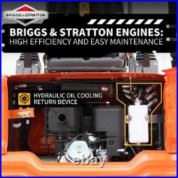 FREE SHIP 1Ton Mini Excavator B&S 13.5HP Crawler Tracked Hydraulic Thumb Digger