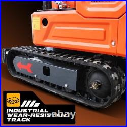 FREE SHIP 1Ton Mini Excavator B&S 13.5HP Crawler Tracked Hydraulic Thumb Digger