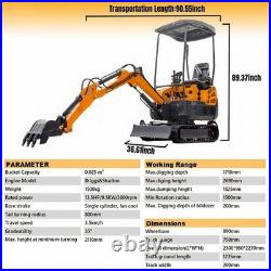 FREE SHIP 1.6 TON Mini Hydraulic Excavator With Hydraulic Pilot Control Digger FREE SHIP 1.6 TON Mini Hydraulic Excavator With Hydraulic Pilot Control Digger