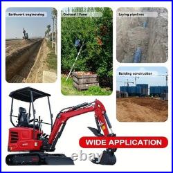 FREE SHIP 1.8Ton Mini Excavator EPA Certified USA KUBOTA Diesel Machine CA Stock FREE SHIP 1.8Ton Mini Excavator EPA Certified USA KUBOTA Diesel Machine CA Stock