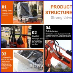 FREE SHIP 1 Ton Mini Excavato 13.5hp Gas EPA B&S Digger +Hydraulic Breaker FREE SHIP 1 Ton Mini Excavato 13.5hp Gas EPA B&S Digger +Hydraulic Breaker