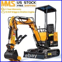 FREE SHIP 1 Ton Mini Excavator 13.5HP Mini Digger Briggs 13.5HP EAP Gas Engine