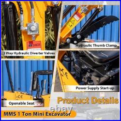 FREE SHIP 1 Ton Mini Excavator 13.5HP Mini Digger Briggs 13.5HP EAP Gas Engine