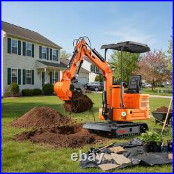 FREE SHIP 1 Ton Mini Excavator Pilot Tracked 13.5 HP B&S Engine Compact Digger