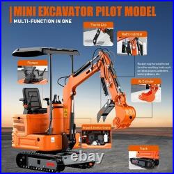 FREE SHIP 1 Ton Mini Excavator Pilot Tracked 13.5 HP B&S Engine Compact Digger