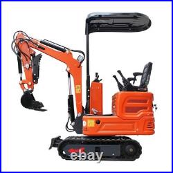 FREE SHIP 1 Ton Mini Excavator Pilot Tracked 13.5 HP B&S Engine Compact Digger