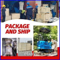 FREE SHIP 1 Ton Mini Excavator With Hydraulic Thumb, Bucket, B&S EPA Engine US