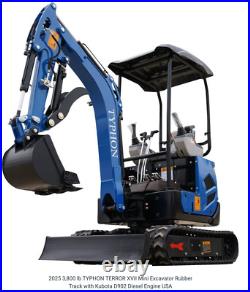 FREE SHIP 2025 New Mini Excavator Crawler EPA certified USA KUBOTA Diesel D902