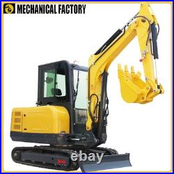 FREE SHIP 3.5Ton 7700lbs Mini Excavator Kubota V1505 Diesel 25HP USA STOCK