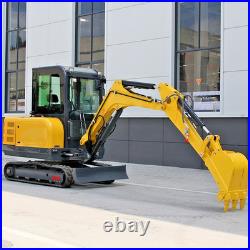 FREE SHIP 3.5Ton 7700lbs Mini Excavator Kubota V1505 Diesel 25HP USA STOCK