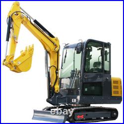 FREE SHIP 3.5Ton 7700lbs Mini Excavator Kubota V1505 Diesel 25HP USA STOCK