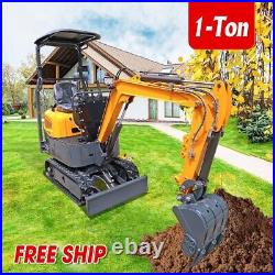 FREE SHIP Mini Excavator 1 Ton Digger 13.5hp Gas Tracked Crawler B&S EPA Engine