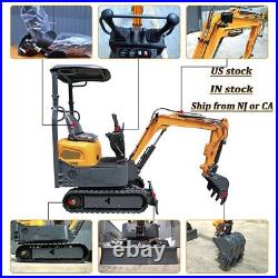 FREE SHIP Mini Excavator 1 Ton Digger 13.5hp Gas Tracked Crawler B&S EPA Engine