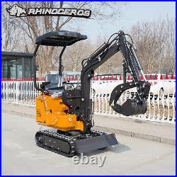 FREE SHIP Mini Excavator Tracked Crawler Digger with Canopy with Thumb Holder