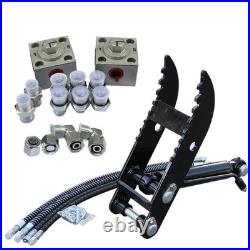 FREE SHIP Mini Excavators Small Digger Attachment Kit Hydraulic Thumb Clip Clamp