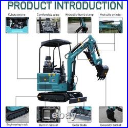 FREE SHIP New Mini Excavator 4000lbs Hydraulic oil cooler Kubota Diesel Engine