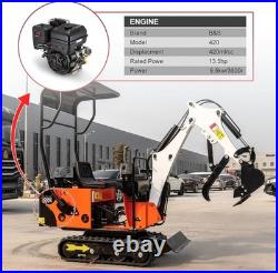 FREE SHIP&UNLOAD Mini Excavator 1Ton Excavator 13.5hp B&S Gas EPA Engine