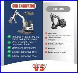 FREE SHIP /unloading 1Ton Mini Excavator B&S EPA Engine With 11 attachments