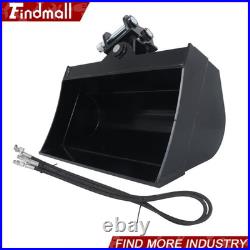 Findmall 600mm Tilting Bucket Attachment For Mini Excavators Heavy-Duty Steel