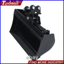 Findmall 600mm Tilting Bucket Attachment For Mini Excavators Heavy-Duty Steel
