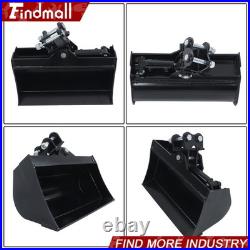 Findmall 600mm Tilting Bucket Attachment For Mini Excavators Heavy-Duty Steel