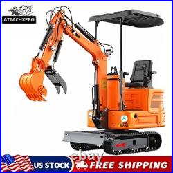 Free Ship 13.5HP Mini Excavator 1 TON B&S EPA Engine Whit Hydraulic Thumb Digger