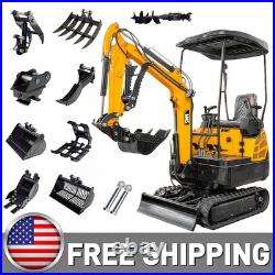 Free Ship 1.6T Mini Excavator B&S Hydraulic Pilot /10 Attachments/Side Swing Free Ship 1.6T Mini Excavator B&S Hydraulic Pilot /10 Attachments/Side Swing