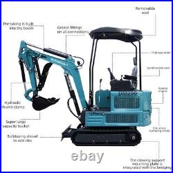 Free Ship 1.8 Ton Mini Excavator Digger Hydraulic Thumb Pioneer Kubota Diesel
