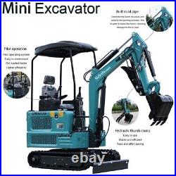 Free Ship 1.8 Ton Mini Excavator Digger Hydraulic Thumb Pioneer Kubota Diesel