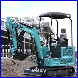 Free Ship 1.8 Ton Mini Excavator Digger Hydraulic Thumb Pioneer Kubota Diesel