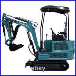 Free Ship 1.8 Ton Mini Excavator Digger Hydraulic Thumb Pioneer Kubota Diesel