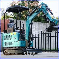 Free Ship 1.8 Ton Mini Excavator Digger Hydraulic Thumb Pioneer Kubota Diesel