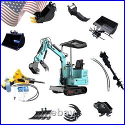Free Ship 4000lb Mini Excavator Kubota Epa Engine with 11 attachments