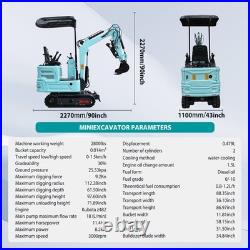 Free Ship 4000lb Mini Excavator Kubota Epa Engine with 11 attachments