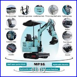 Free Ship 4000lb Mini Excavator Kubota Epa Engine with 11 attachments