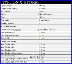 Free Ship Mini Excavator 1 Ton Digger 13.5hp Gas Tracked Crawler B&S EPA Engine