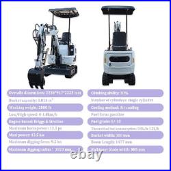 Free Ship Mini Excavator Hydraulic Thumb Clamp White Diggers with B&S Engine