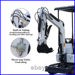 Free Ship Mini Excavator Hydraulic Thumb Clamp White Diggers with B&S Engine