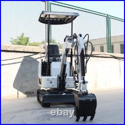 Free Ship Mini Excavator Hydraulic Thumb Clamp White Diggers with B&S Engine