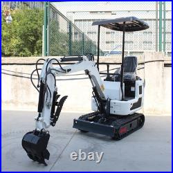 Free Ship Mini Excavator Hydraulic Thumb Clamp White Diggers with B&S Engine