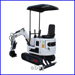 Free Ship Mini Excavator Hydraulic Thumb Clamp White Diggers with B&S Engine