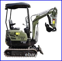 Free Ship TYPHON Terror XIII 1.3 Ton Mini Excavator 13 Attachments Forklift Rake Free Ship TYPHON Terror XIII 1.3 Ton Mini Excavator 13 Attachments Forklift Rake