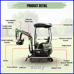 Free Ship TYPHON Terror XIII 1.3 Ton Mini Excavator 13 Attachments Forklift Rake Free Ship TYPHON Terror XIII 1.3 Ton Mini Excavator 13 Attachments Forklift Rake