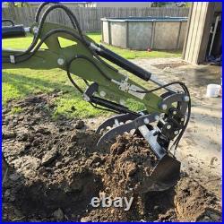 Free Ship TYPHON Terror XIII 1.3 Ton Mini Excavator 13 Attachments Forklift Rake Free Ship TYPHON Terror XIII 1.3 Ton Mini Excavator 13 Attachments Forklift Rake