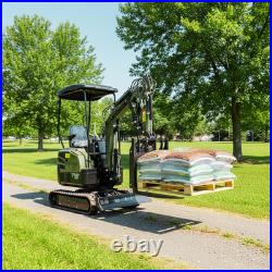 Free Ship TYPHON Terror XIII 1.3 Ton Mini Excavator 13 Attachments Forklift Rake Free Ship TYPHON Terror XIII 1.3 Ton Mini Excavator 13 Attachments Forklift Rake