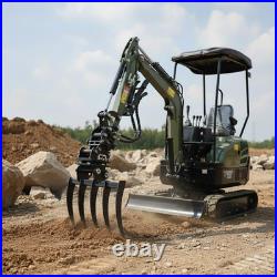 Free Ship TYPHON Terror XIII 1.3 Ton Mini Excavator 13 Attachments Forklift Rake Free Ship TYPHON Terror XIII 1.3 Ton Mini Excavator 13 Attachments Forklift Rake