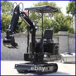 Free Ship cheapest Mini Excavator 13.5HP 2000Lbs Tracked Crawler Garden Farm