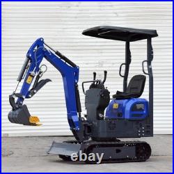 Free Shipping 13.5HP Mini Excavator 1 TON B&S EPA Engine Hydraulic Thumb Digger